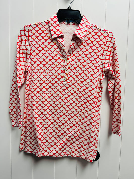 Red & White Top Long Sleeve J Mclaughlin, Size Xs