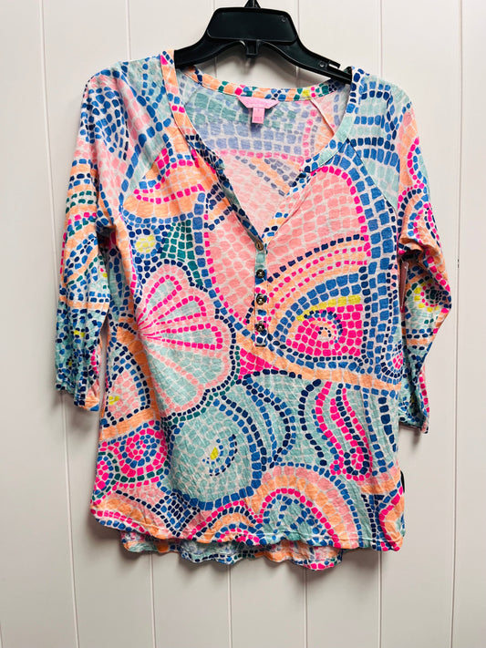 Blue & Pink Top Long Sleeve Lilly Pulitzer, Size S