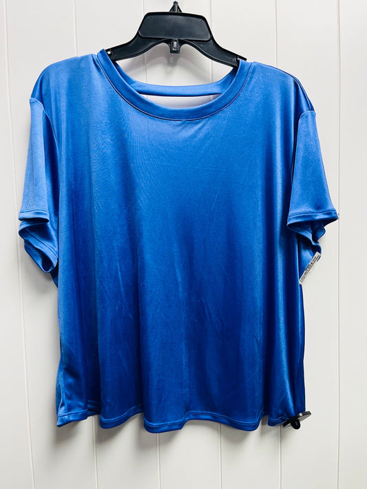 Blue Top Short Sleeve Bar Iii, Size Xl