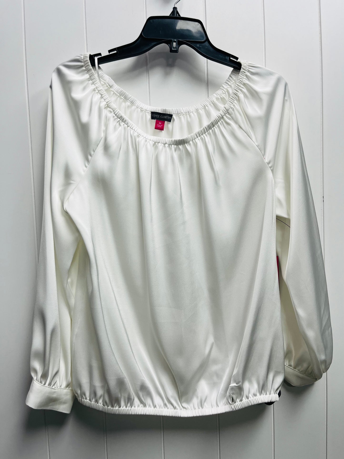 White Blouse Long Sleeve Vince Camuto, Size M