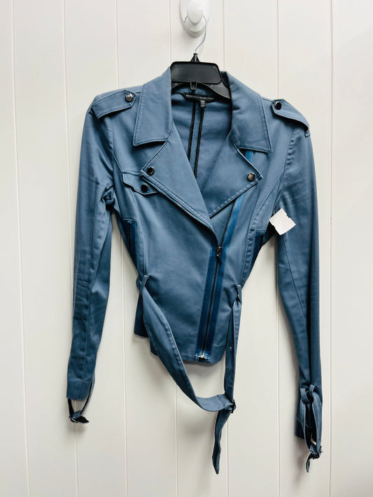 Jacket Moto By White House Black Market In Blue, Size: 6