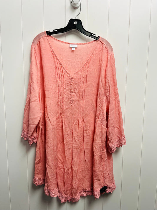 Top Long Sleeve By Avenue In Pink, Size: 24