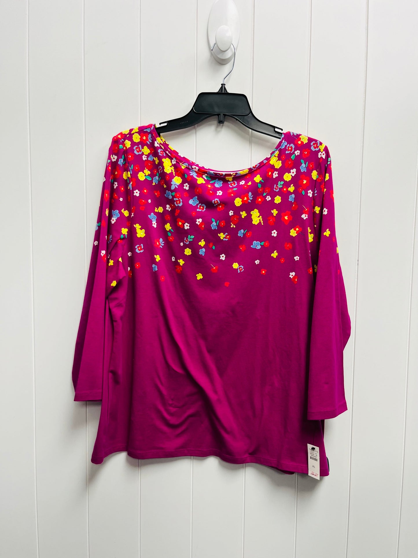 Top Long Sleeve By Talbots In Purple, Size: Xl