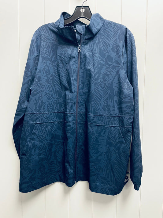 Jacket Windbreaker By Christopher And Banks In Navy, Size: L