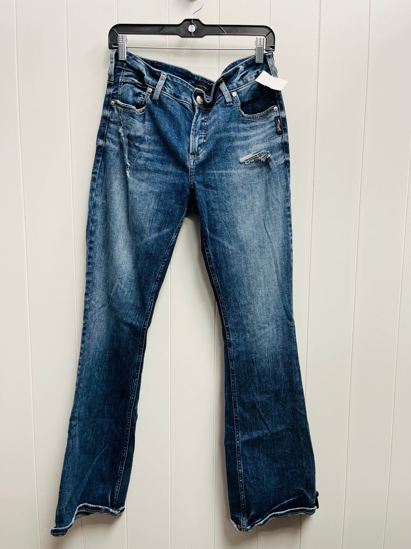 Jeans Straight By Silver In Blue Denim, Size: 12