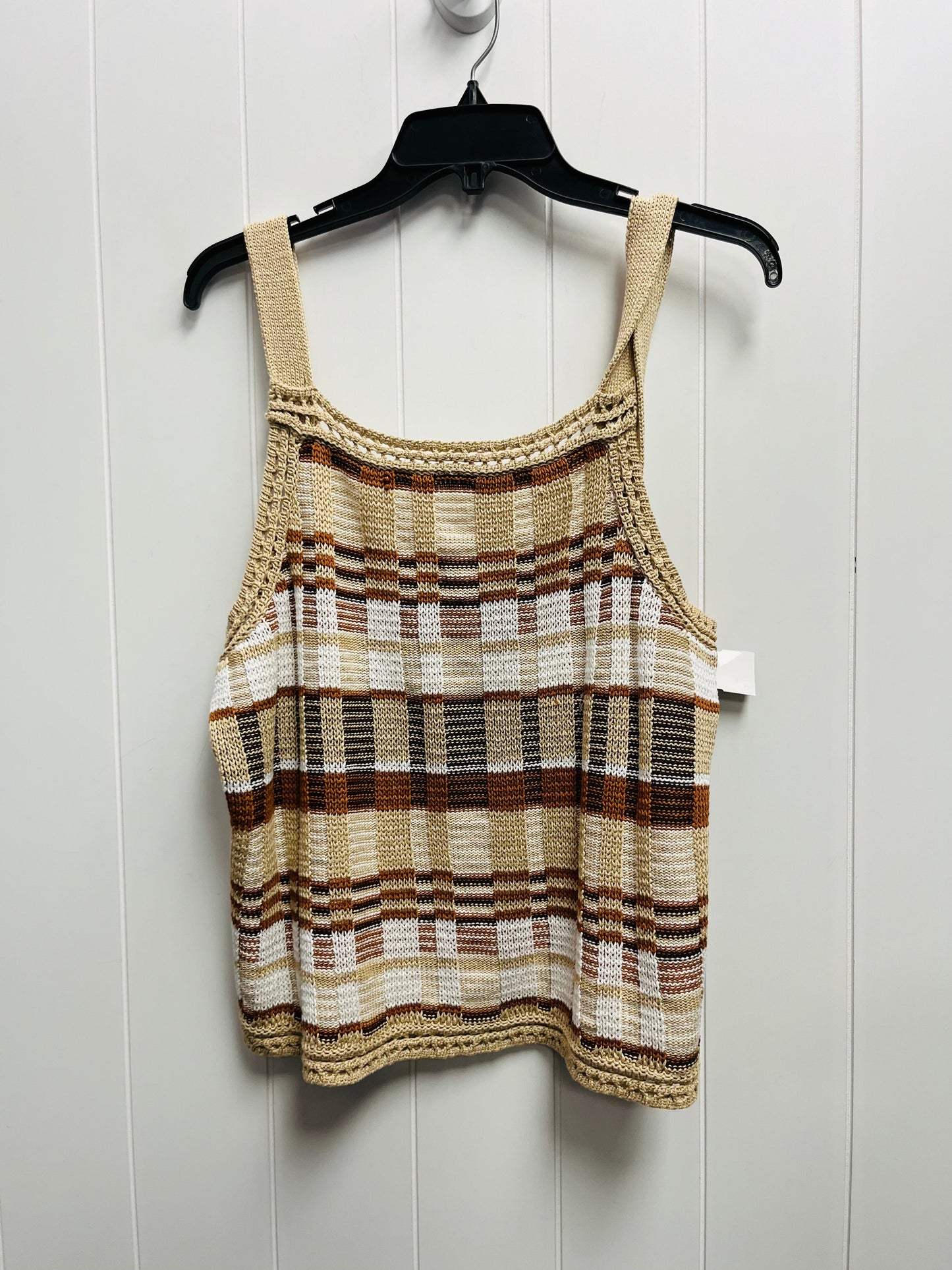 Top Sleeveless By Banana Republic In Cream, Size: L