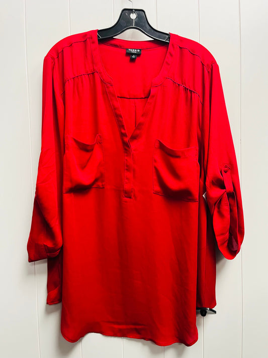 Top Long Sleeve By Torrid In Red, Size: 2x