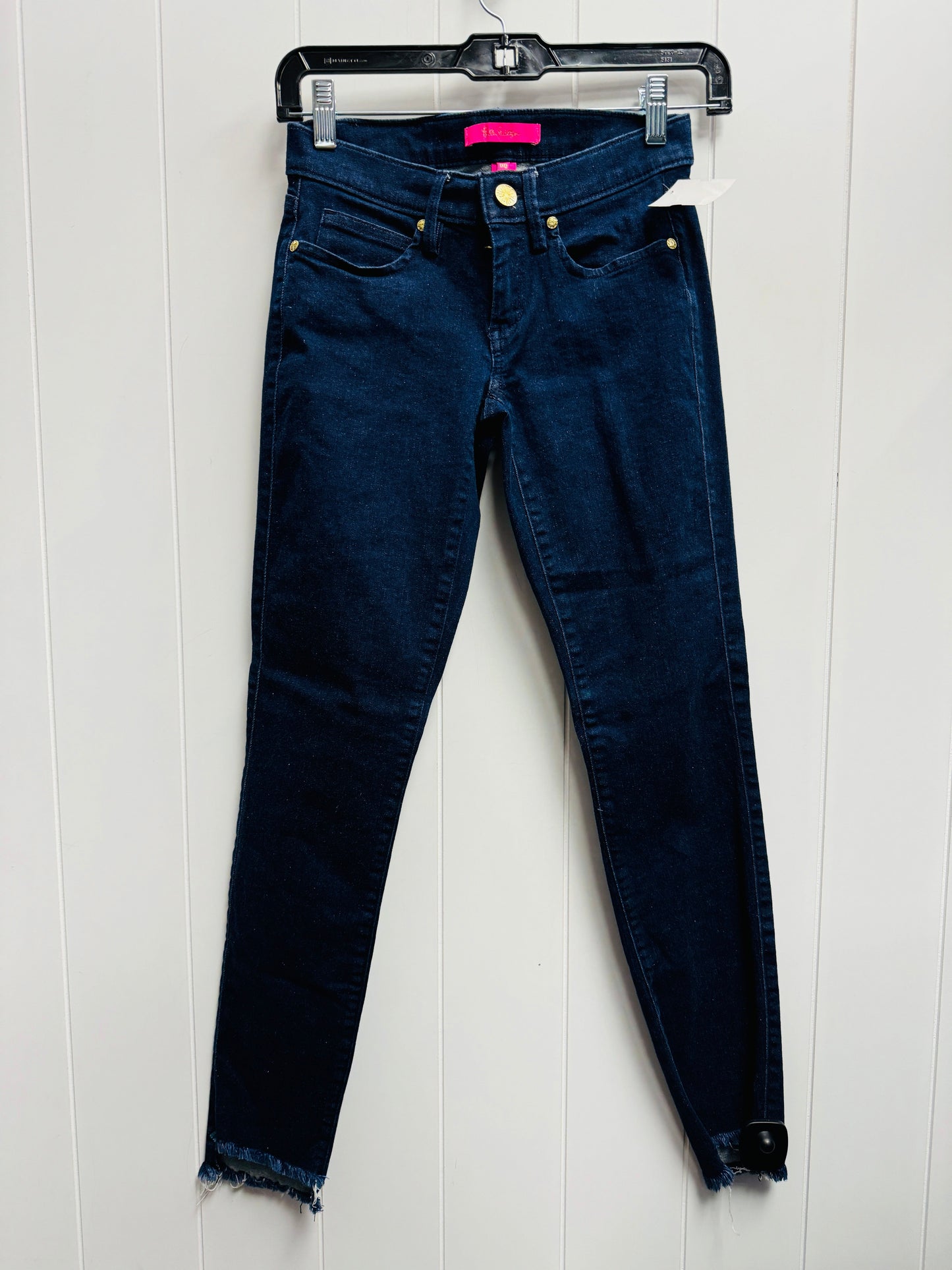 Jeans Skinny By Lilly Pulitzer In Blue Denim, Size: Xxs