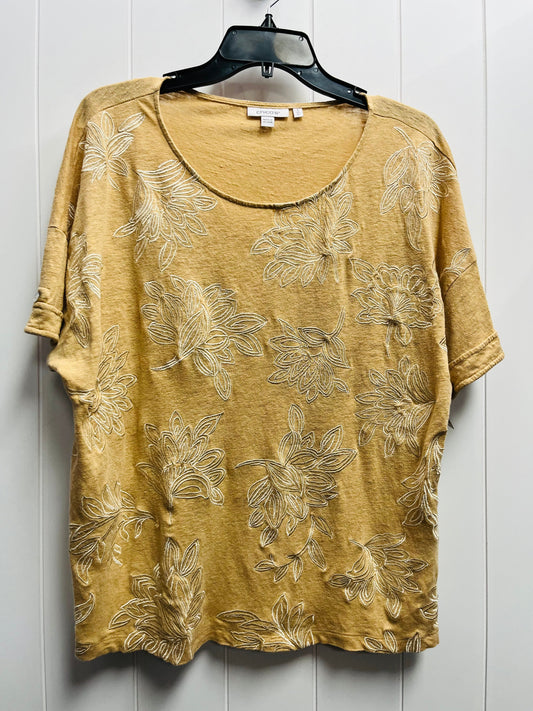 Top Short Sleeve By Chicos In Tan, Size: Xl