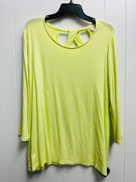 Top Long Sleeve By Chicos In Yellow, Size: Xl