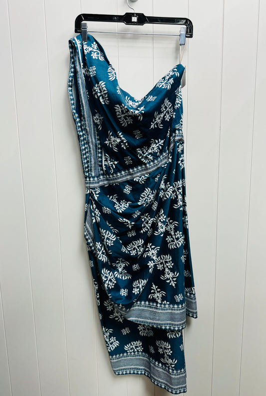 Dress Casual Midi By andres otalora -  In Blue & White, Size: 12