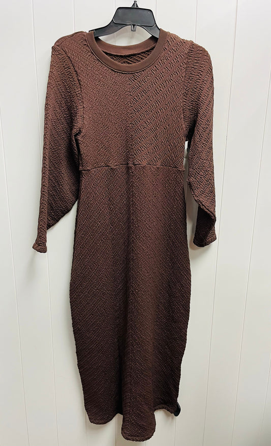 Dress Casual Maxi By Free People In Brown, Size: L