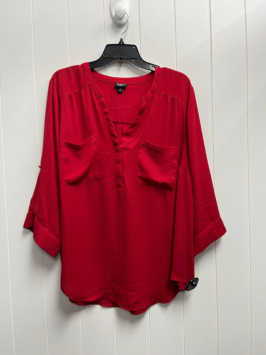 Top Long Sleeve By Torrid In Red, Size: 2x