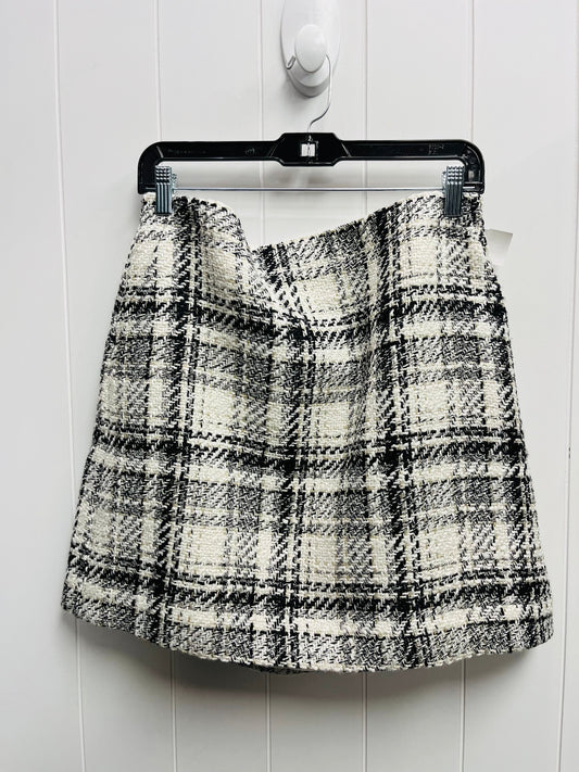 Skirt Mini & Short By Loft In Black & Cream, Size: 10