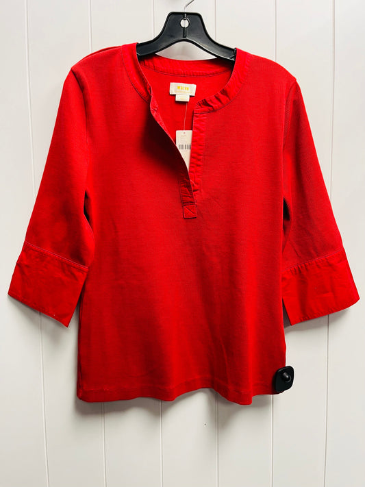 Top 3/4 Sleeve By Maeve In Red, Size: L