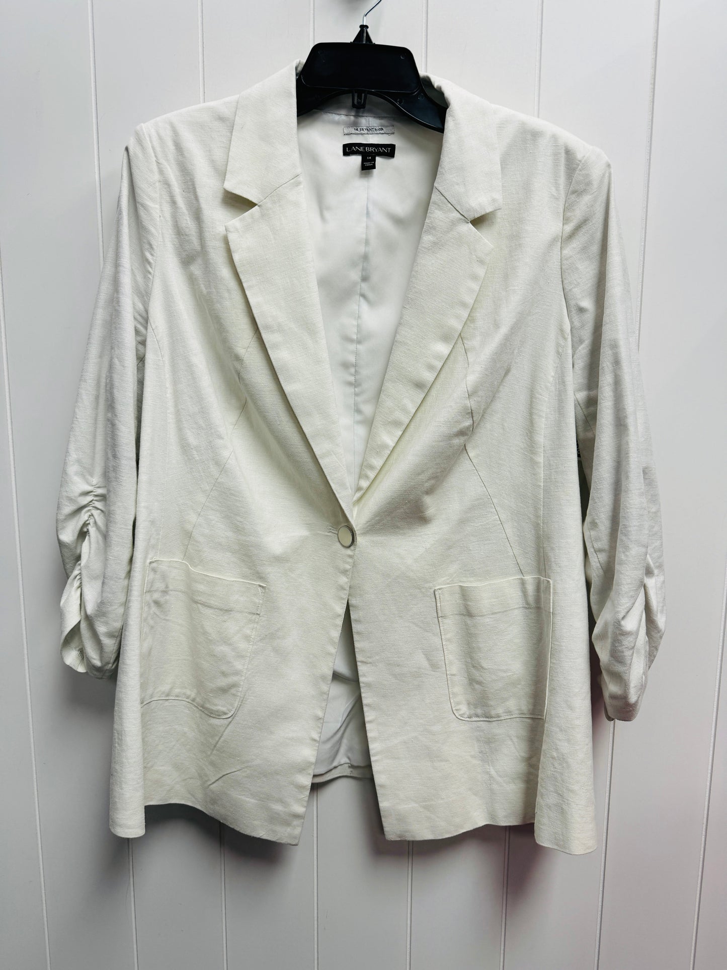 Blazer By Lane Bryant In White, Size: 14