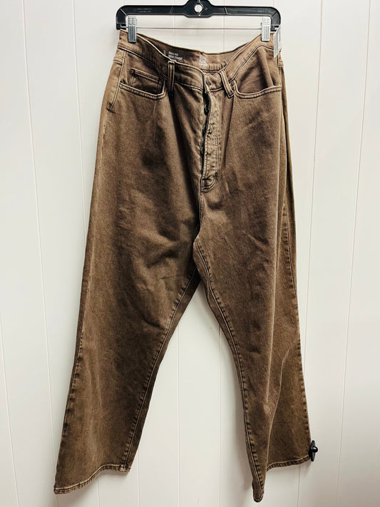 Jeans Straight By Ana In Brown Denim, Size: 16