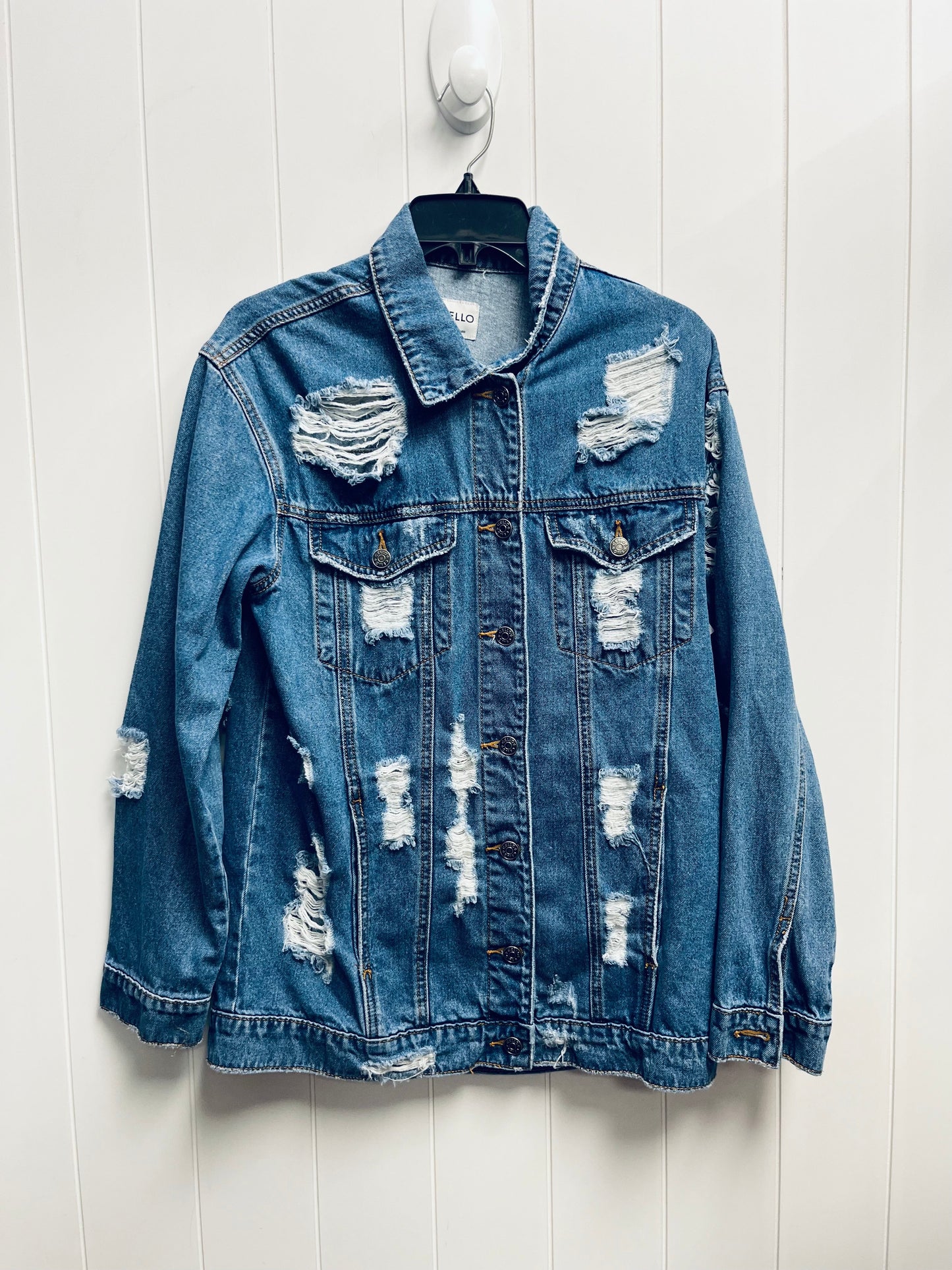 Jacket Denim By Clothes Mentor In Blue Denim, Size: S