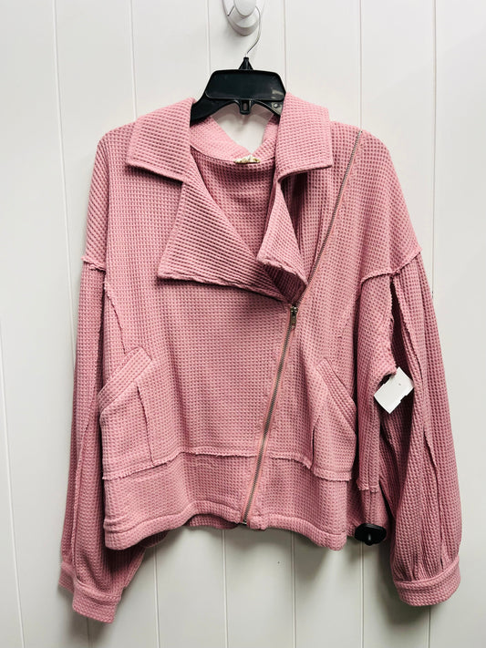 Jacket Moto By Pol In Pink, Size: L