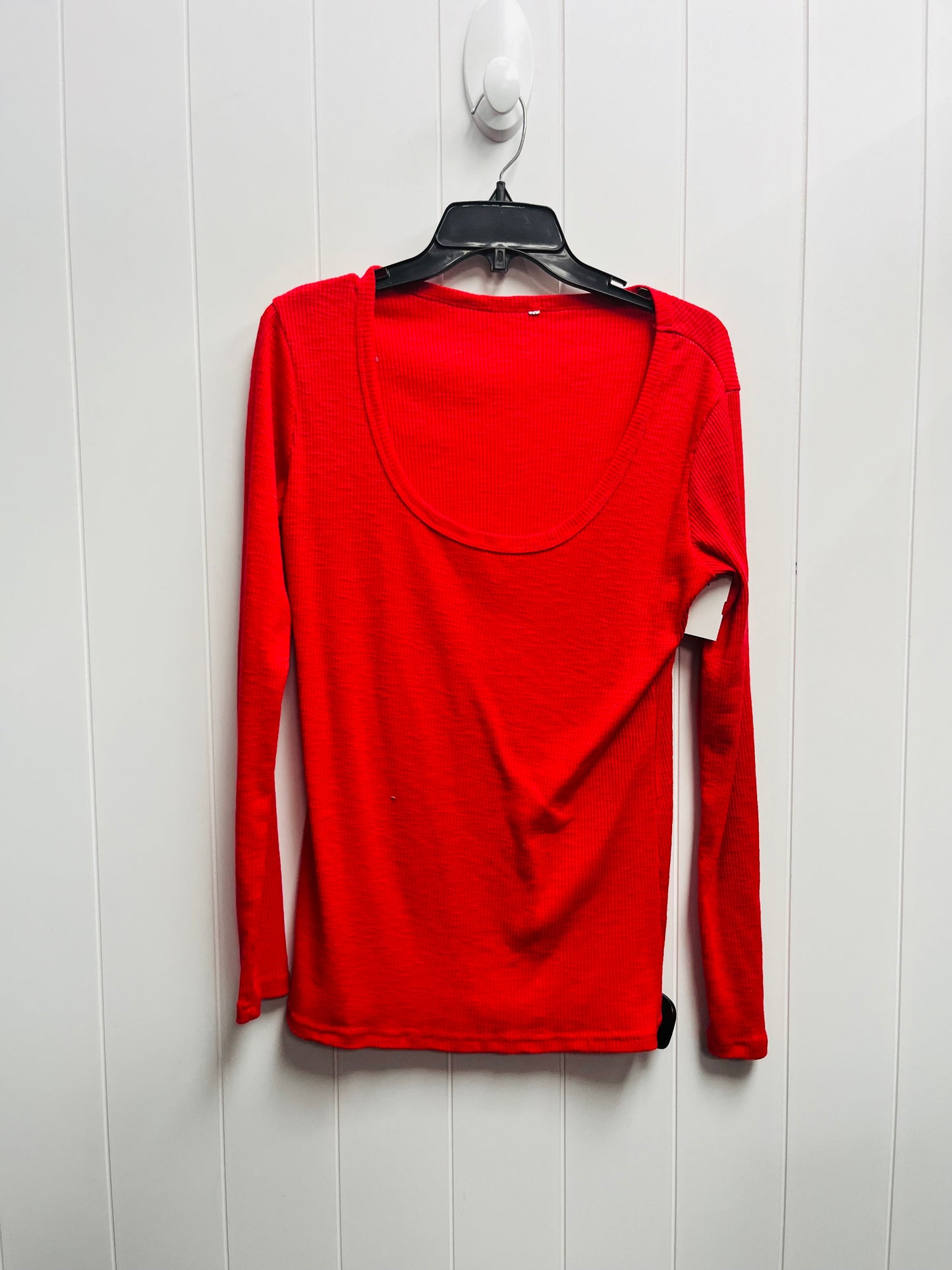 Top Long Sleeve Basic By Amazon Essentials In Red, Size: Xl