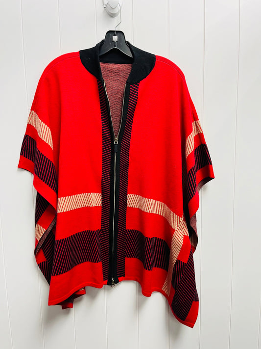 Sweater Cardigan By Chicos In Black & Red, Size: S