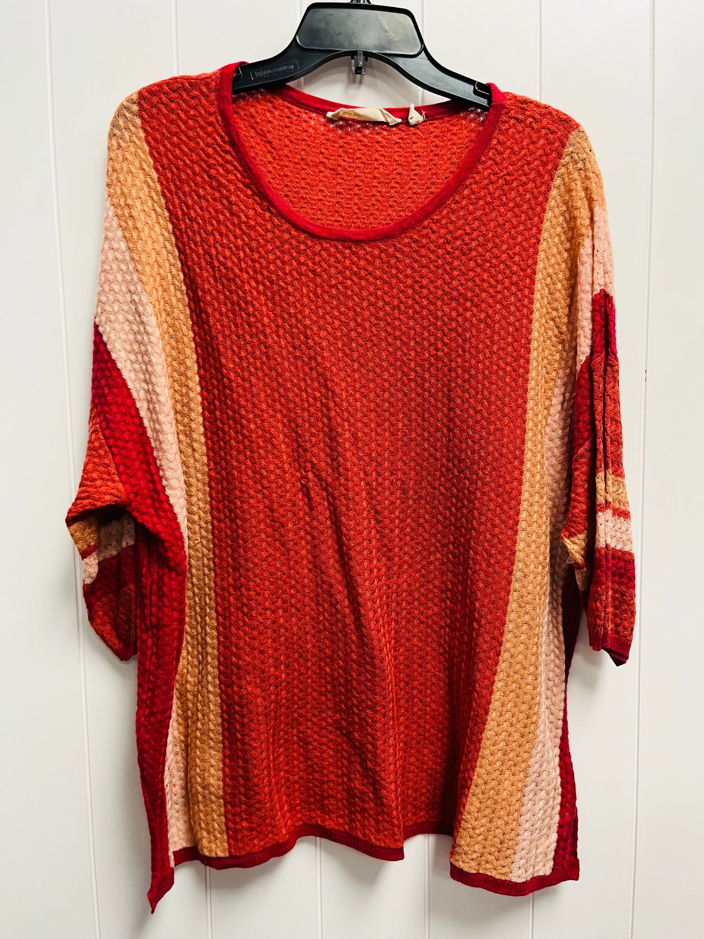 Top 3/4 Sleeve By Soft Surroundings In Orange, Size: 1x