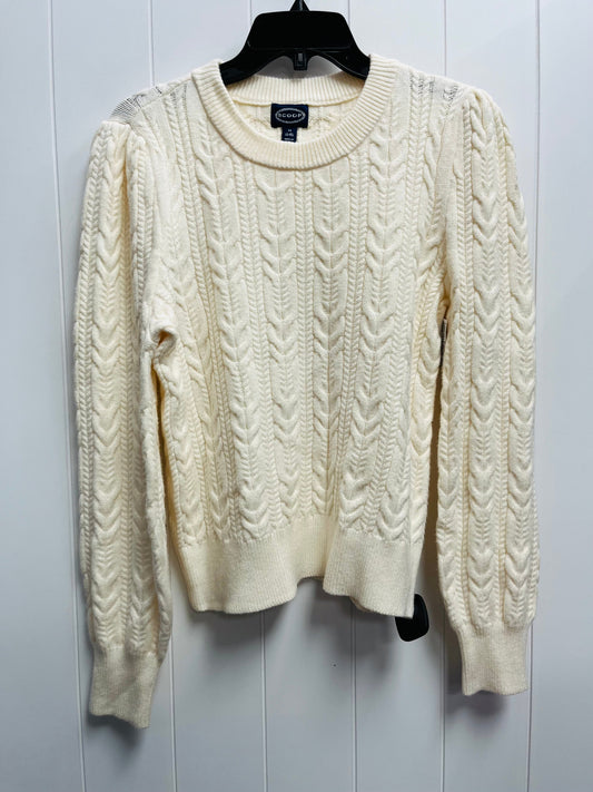 Sweater By Scoop In Cream, Size: M