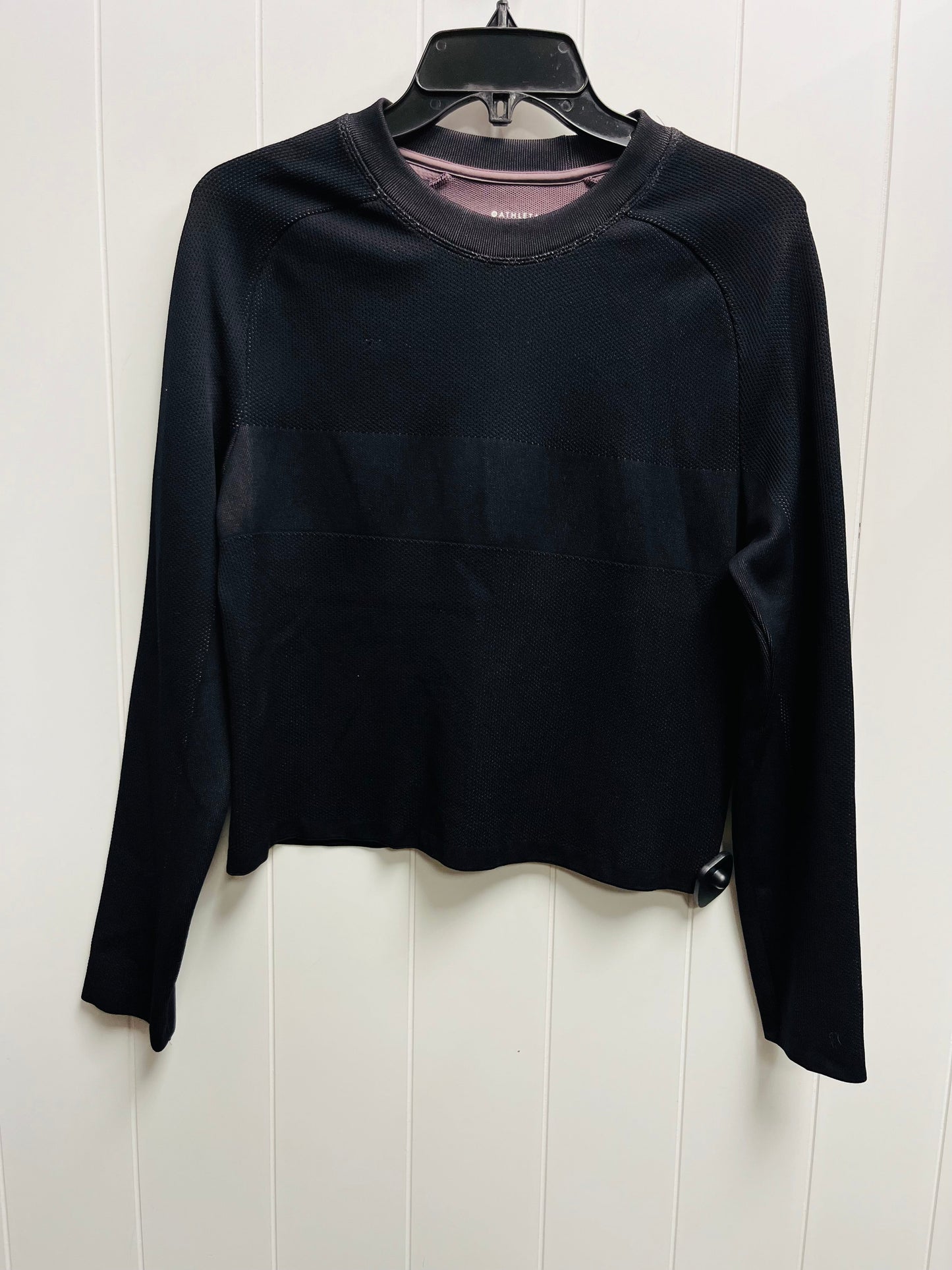 Athletic Top Long Sleeve Crewneck By Athleta In Black, Size: S