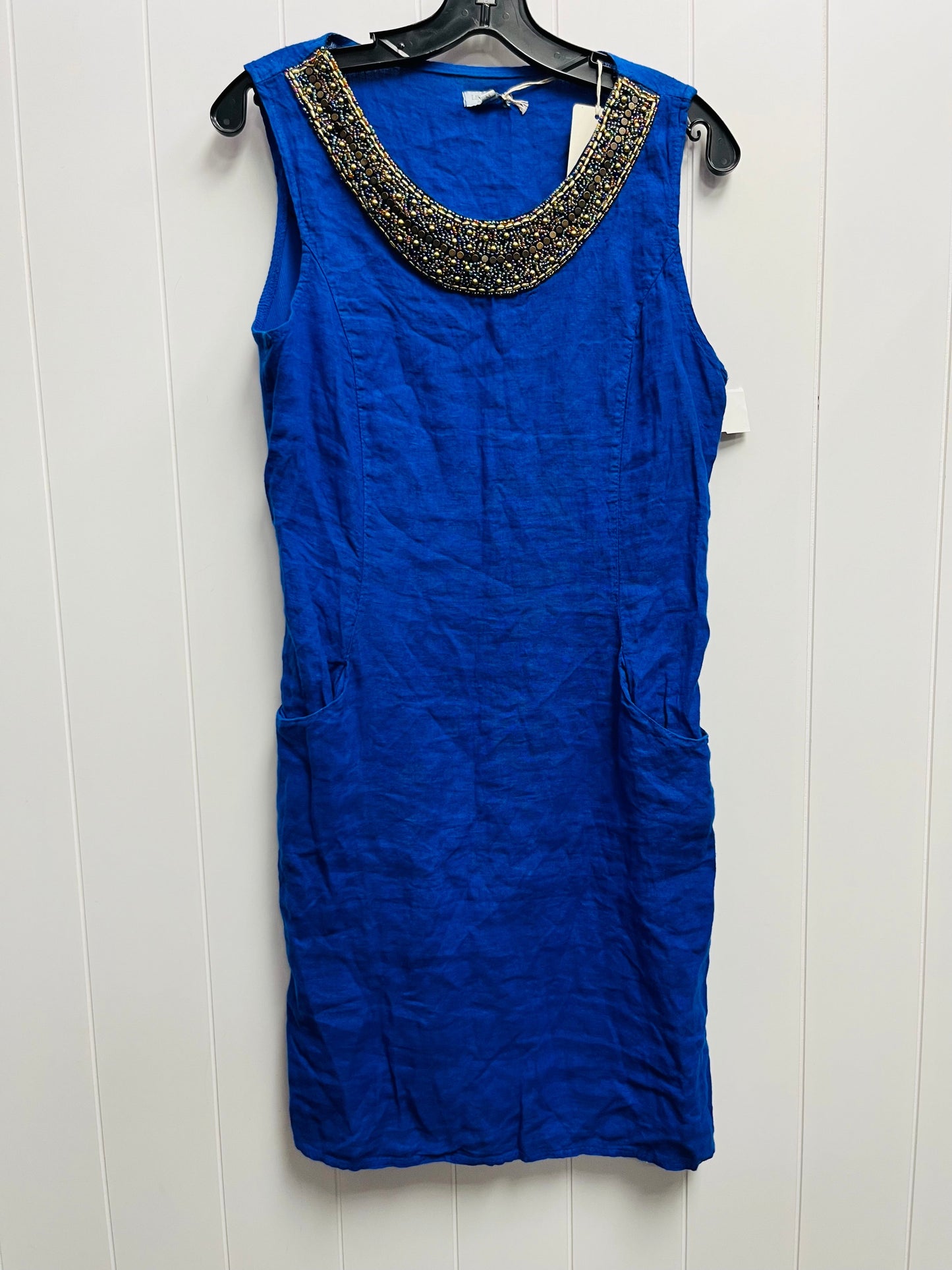 Dress Casual Short By lina tomei In Blue, Size: M