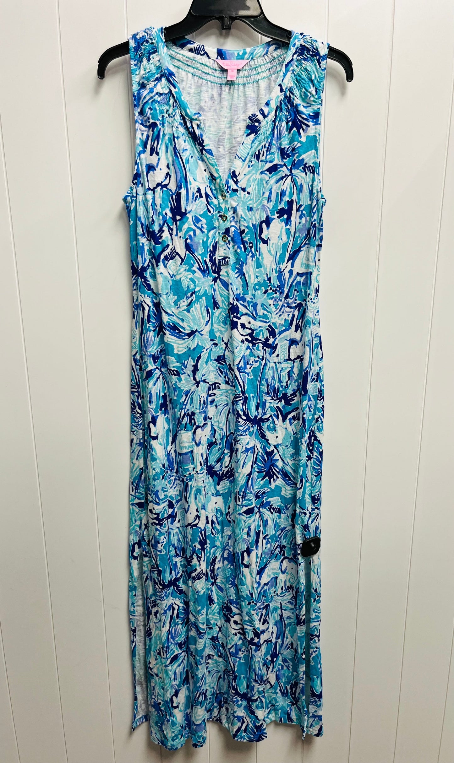 Dress Designer By Lilly Pulitzer In Blue & White, Size: M