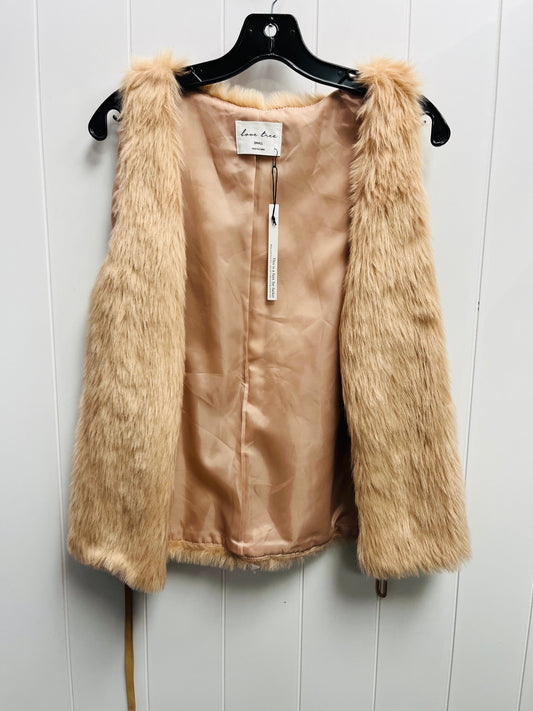 Vest Faux Fur & Sherpa By Love Tree In Cream, Size: S