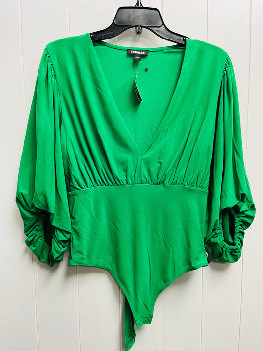 Bodysuit By Express In Green, Size: M