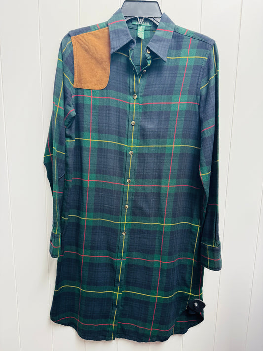 Dress Casual Short By Lauren By Ralph Lauren In Blue & Green, Size: S