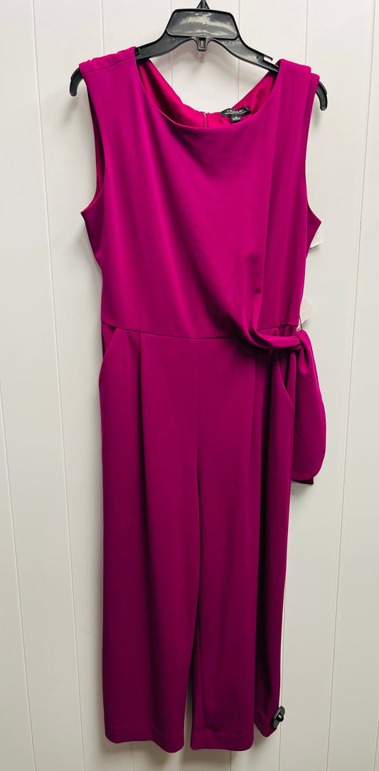 Jumpsuit By Tahari By Arthur Levine In Purple, Size: 14