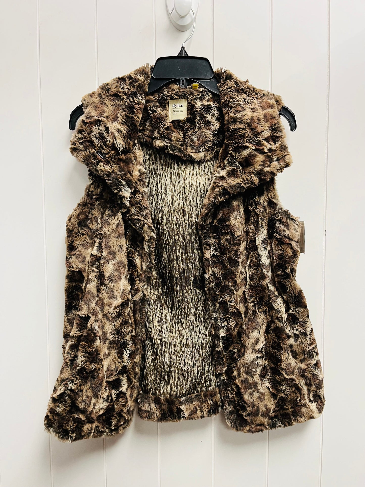 Vest Faux Fur & Sherpa By Dylan In Brown, Size: S