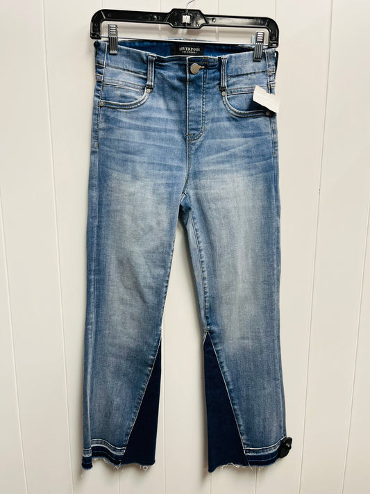 Jeans Boyfriend By Liverpool In Blue Denim, Size: 2