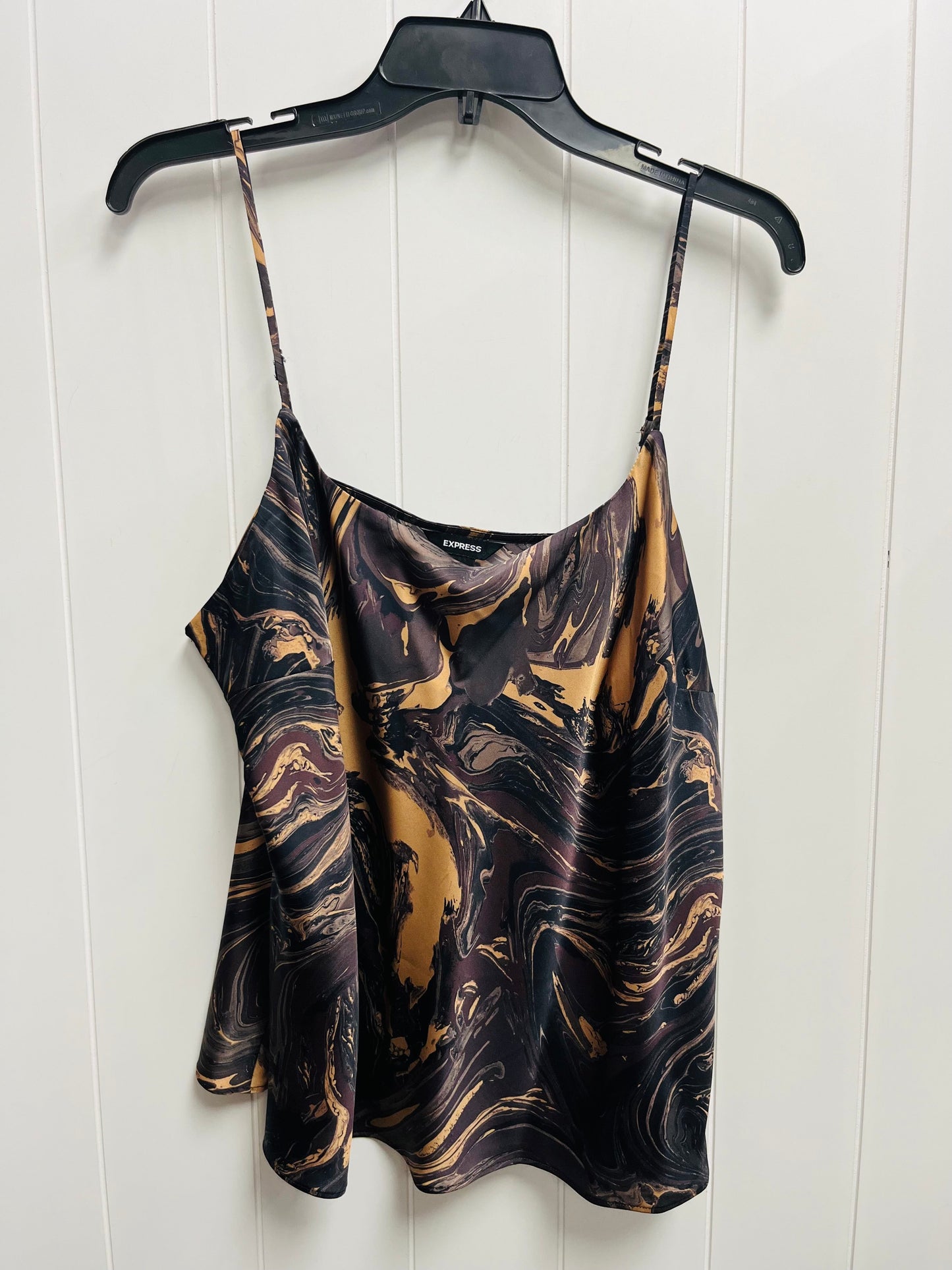 Top Cami By Express In Black & Tan, Size: Xl