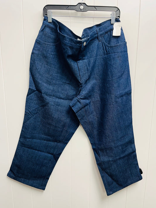 Capris By Denim And Company In Blue Denim, Size: 18