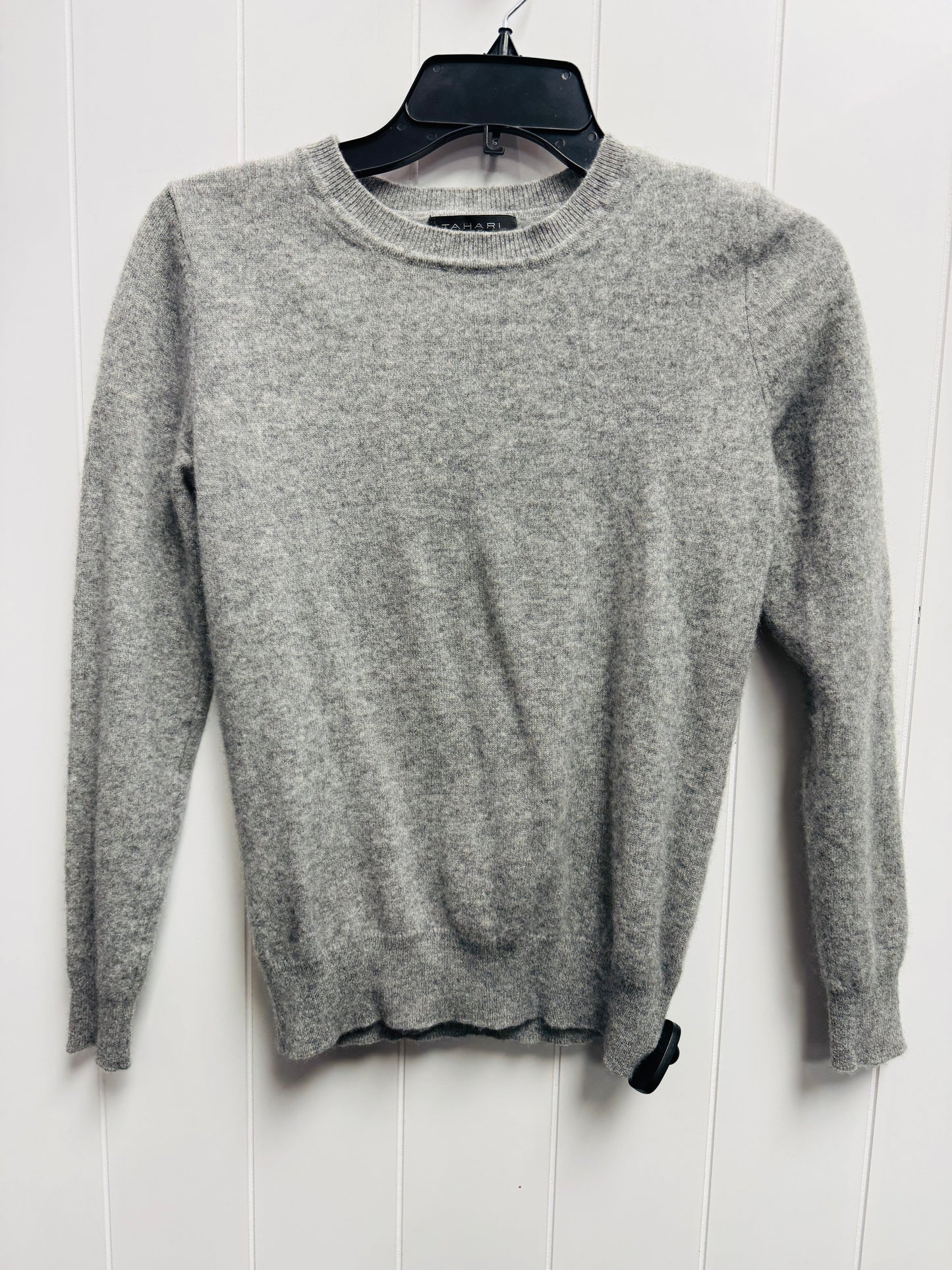 Sweater Cashmere By Tahari By Arthur Levine In Grey, Size: M