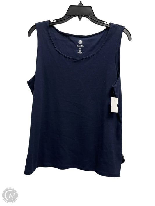 Top Sleeveless Basic By Ruby Rd In Navy, Size: Xl