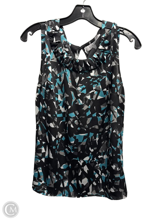 Top Sleeveless By Kasper In Black & Green, Size: Xl