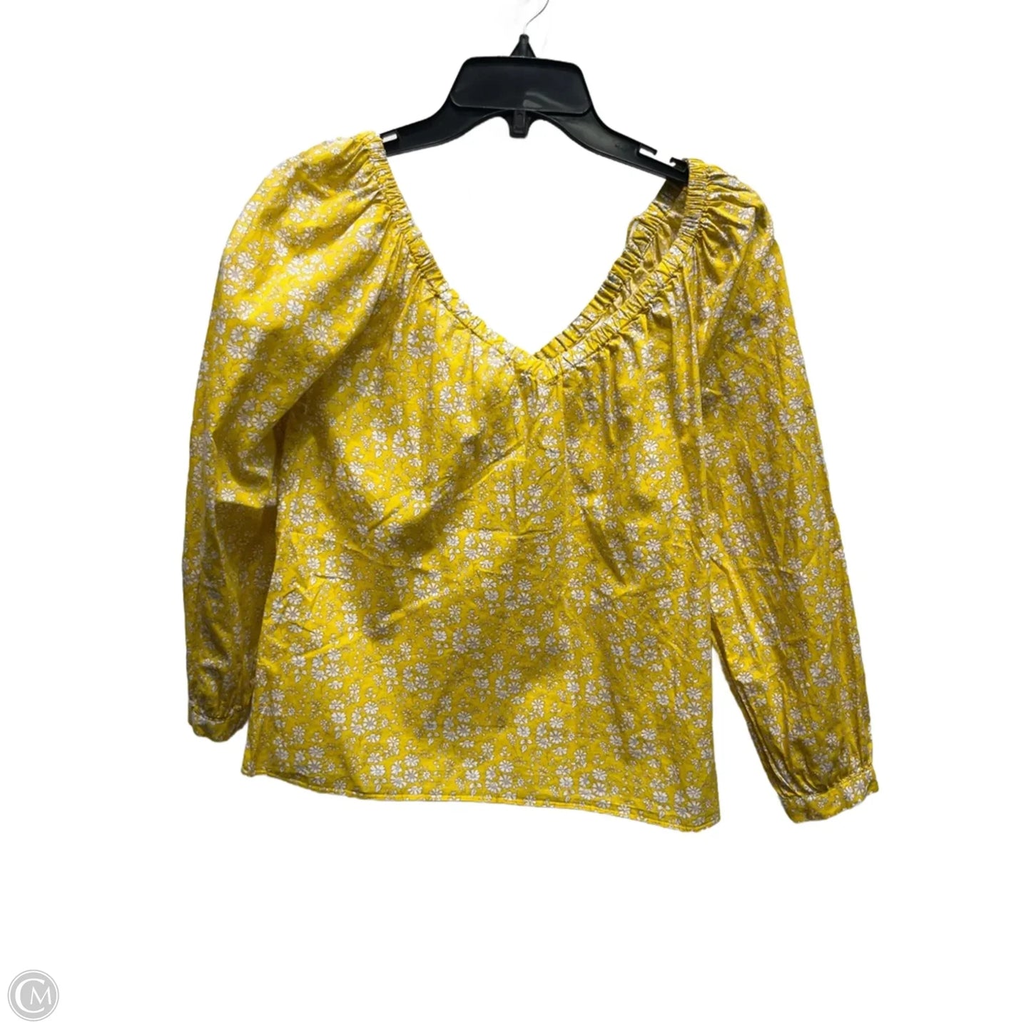 Top Long Sleeve By J. Crew In Yellow, Size: Xxs