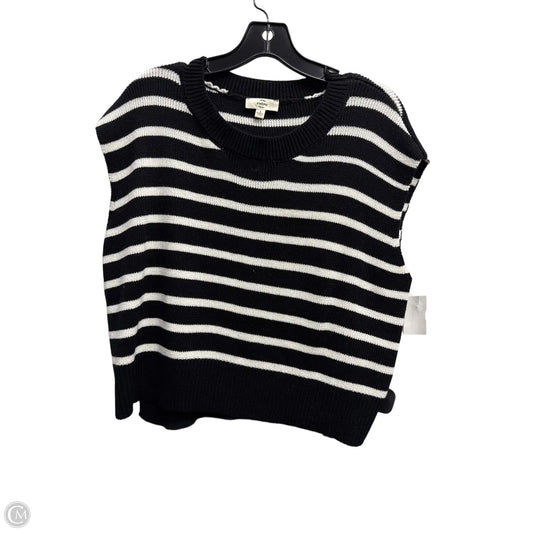 Sweater Short Sleeve By Entro In Black & White, Size: S