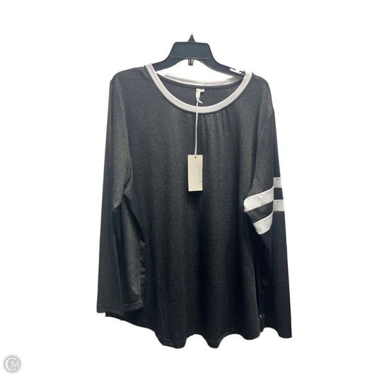 Top Long Sleeve By Clothes Mentor In Grey, Size: 3x