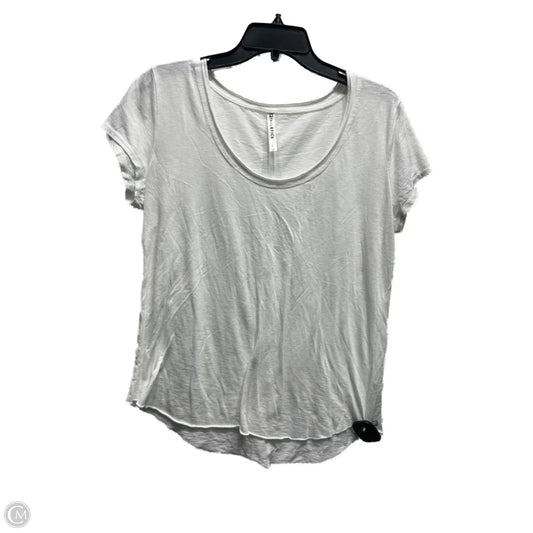 Athletic Top Short Sleeve By Fabletics In White, Size: L