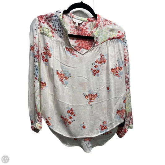 Top Long Sleeve By Lucky Brand In Red & White, Size: S
