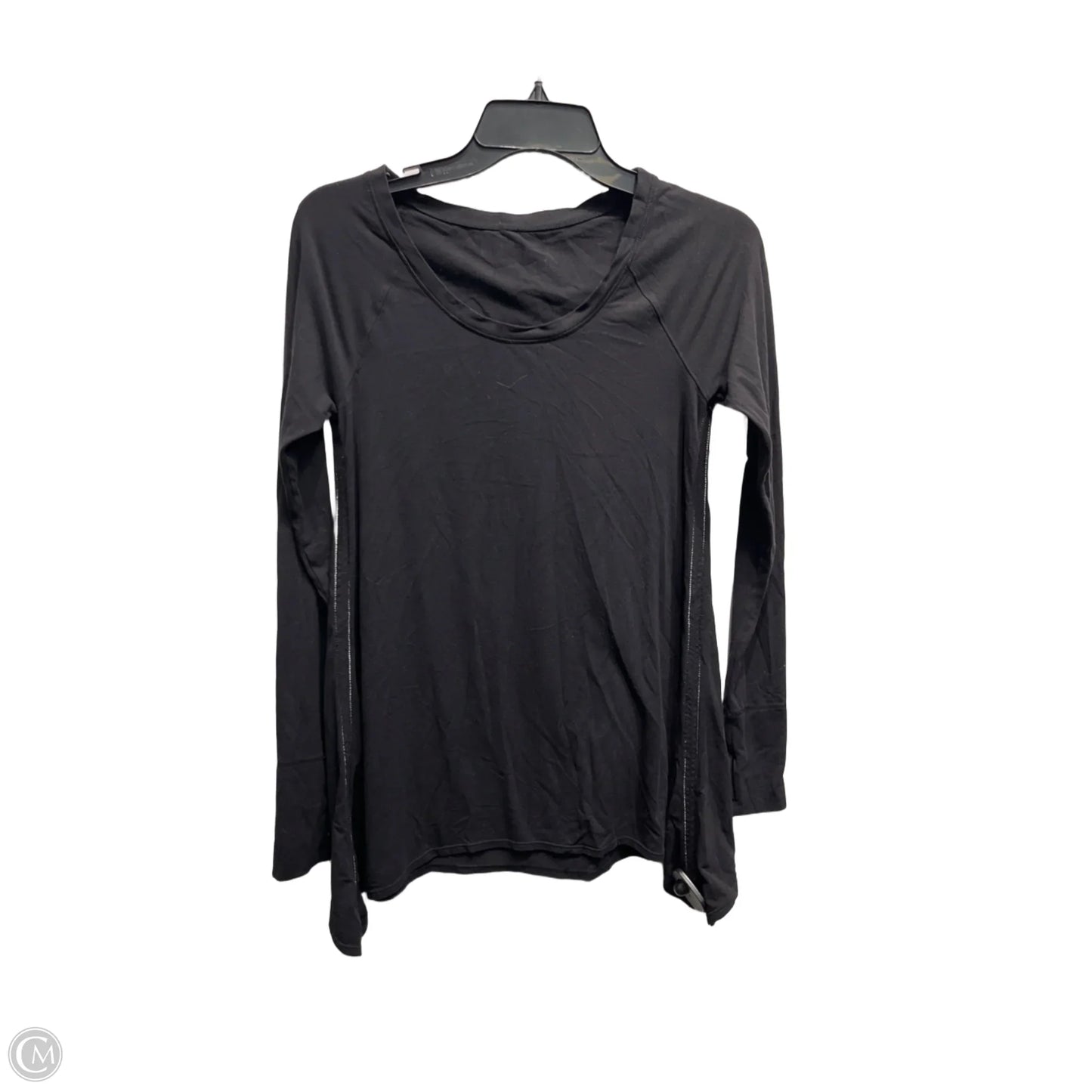 Athletic Top Long Sleeve Crewneck By Lululemon In Black, Size: S