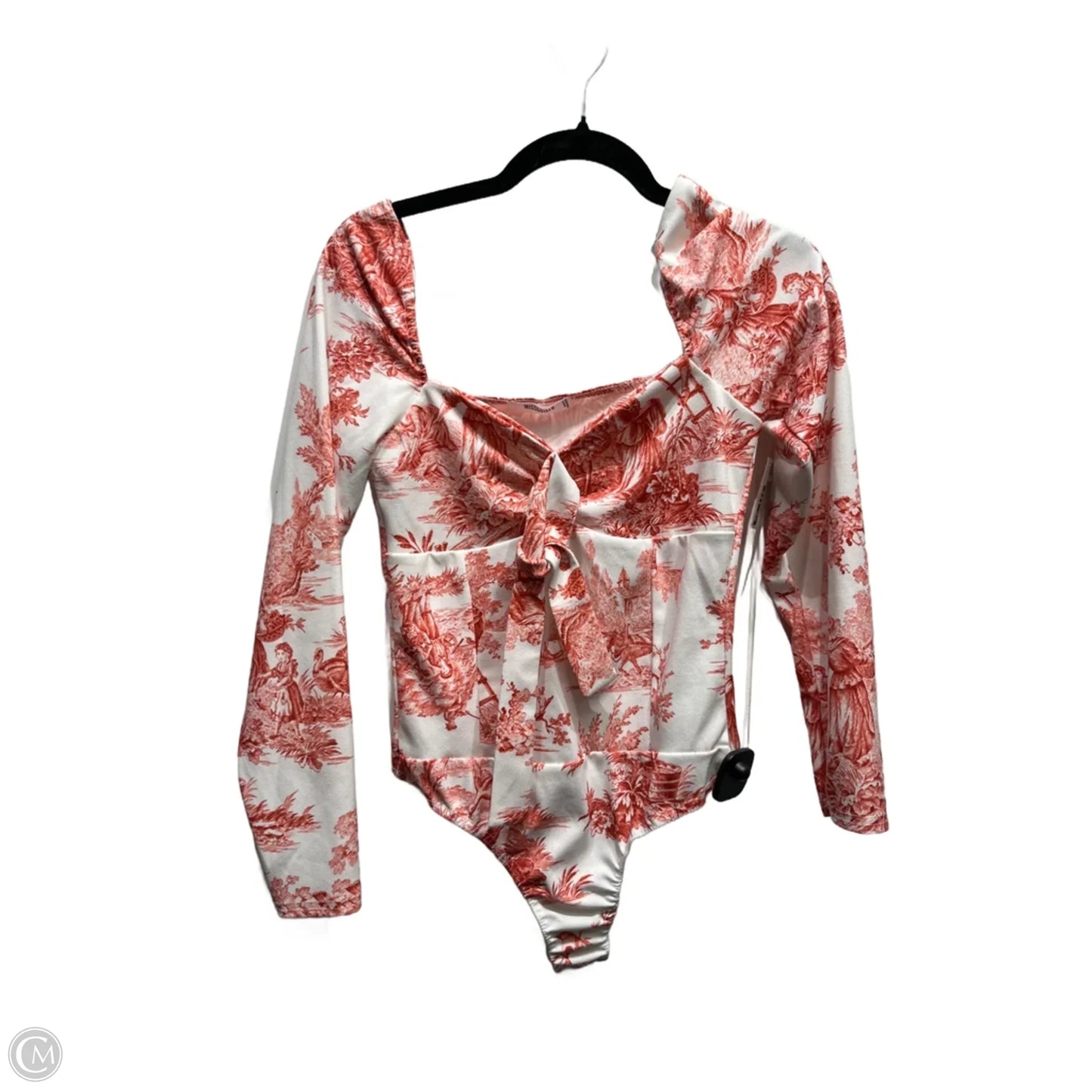 Bodysuit By Missguided In Red & White, Size: 8