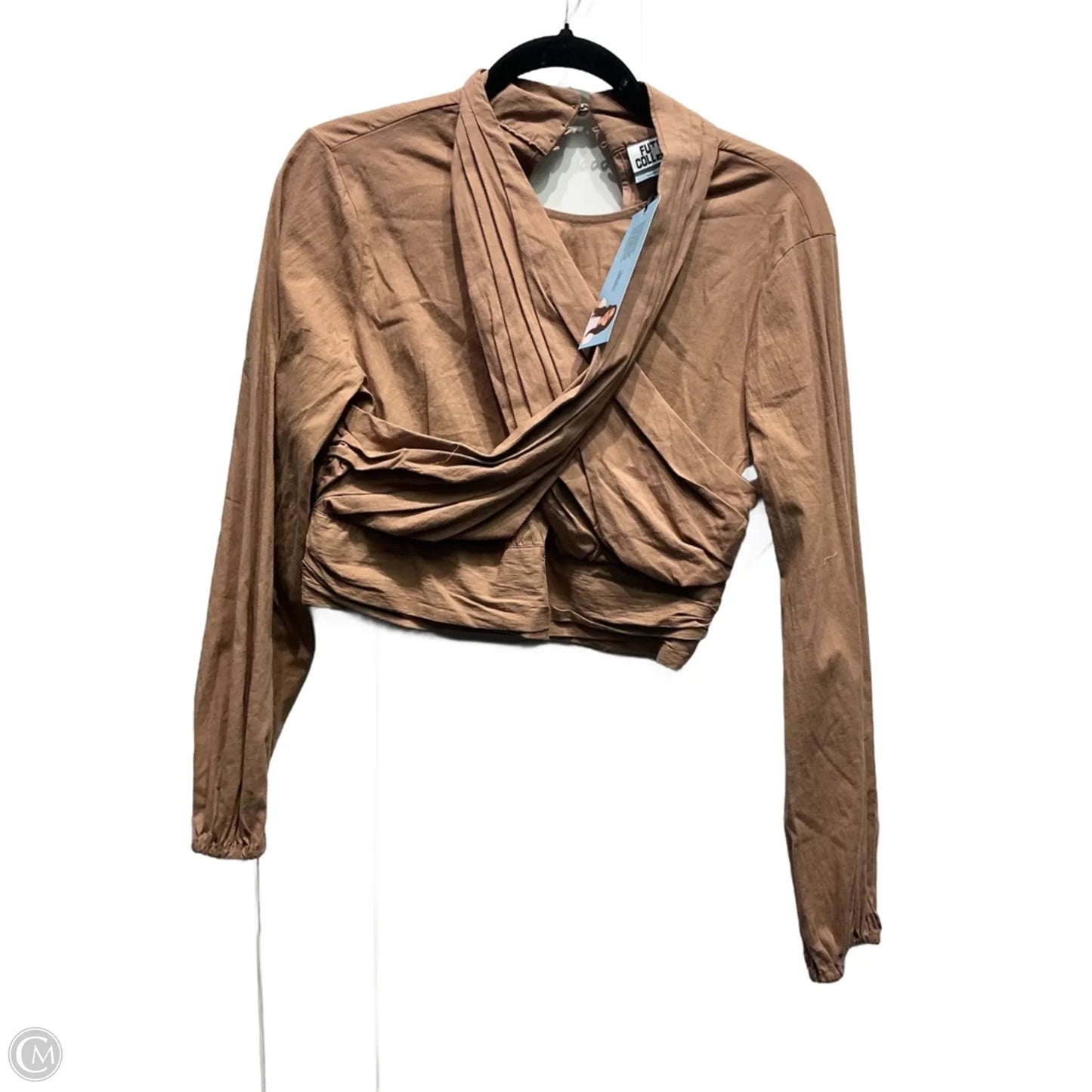 Top Long Sleeve By FUTURE COLLECTIVE In Tan, Size: S