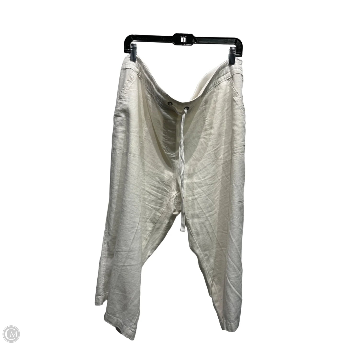 Capris By Per Se In White, Size: 2x